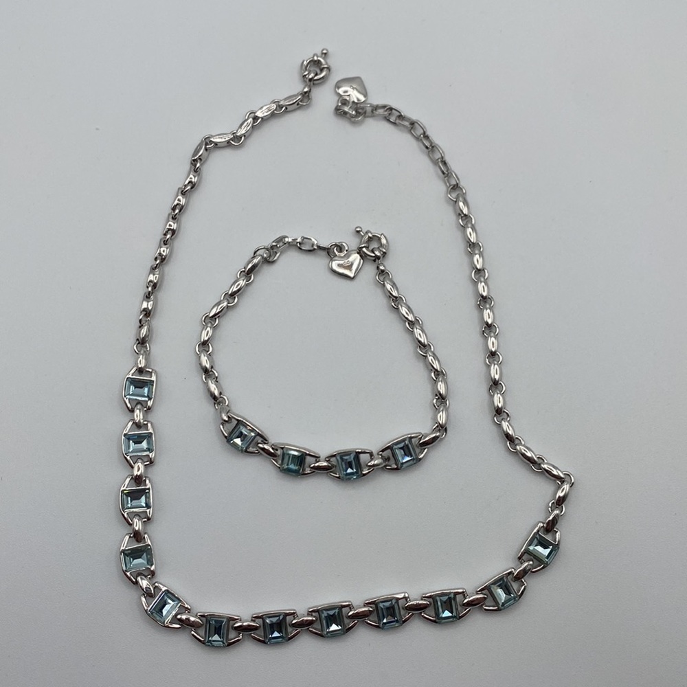 Vintage Jewelry set of two necklace and bracelet, Gucci style. - Picture 5 of 6